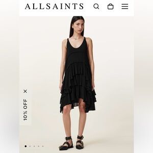 Black Ruffled Mini Dress